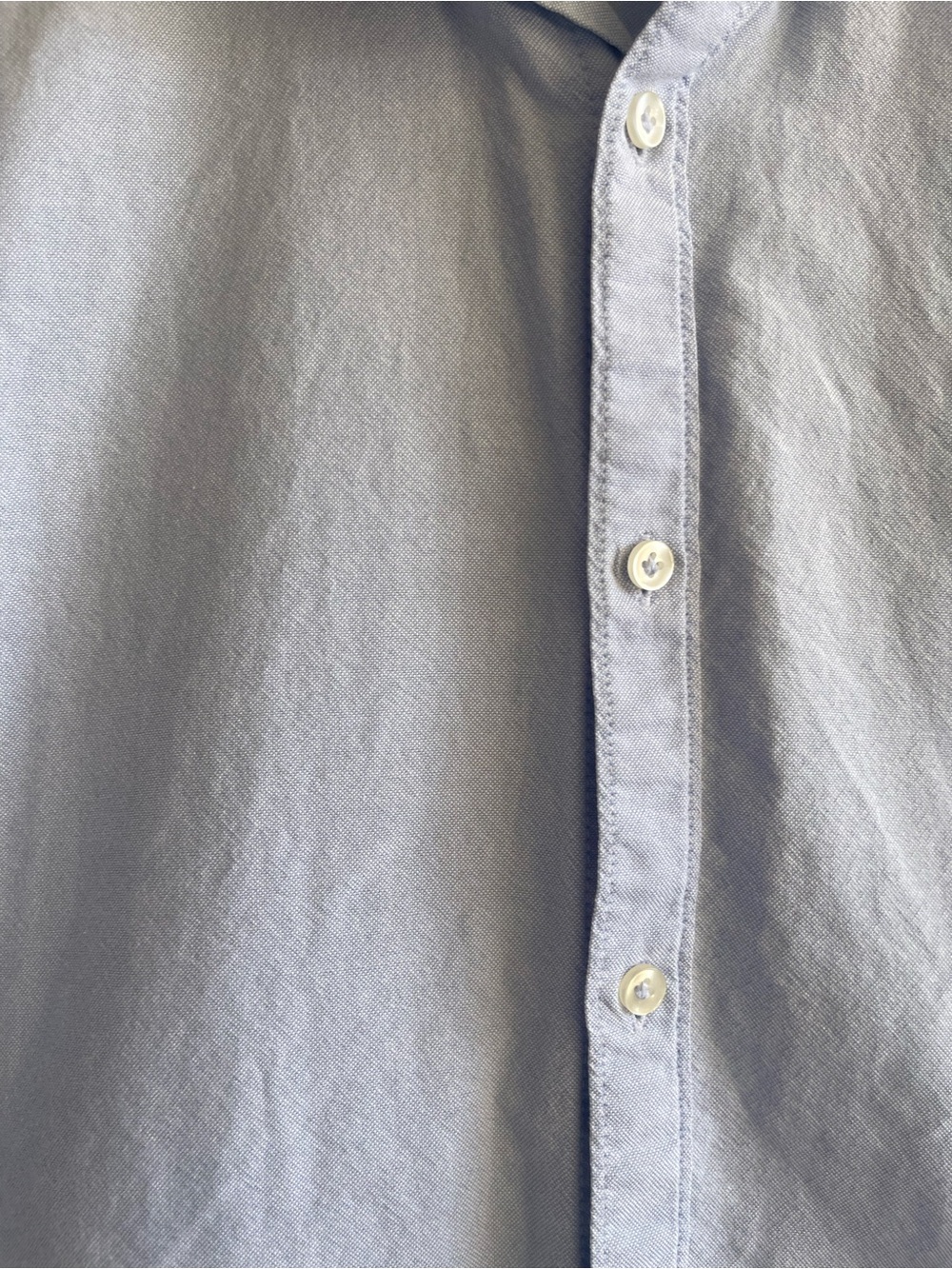 Zara Men's Short-Sleeve Button-Down Shirt in Light Blue - Picture 3 of 6